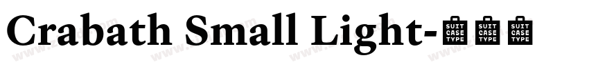 Crabath Small Light字体转换
